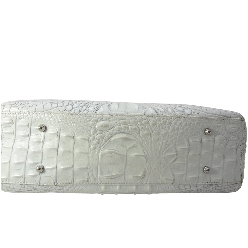 Brahmin Medium Asher Tote Croc Embossed Leather Coconut Milk - Picture 5 of 12
